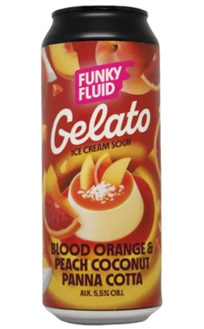 Gelato: Blood Orange & Peach Coconut Panna Cotta