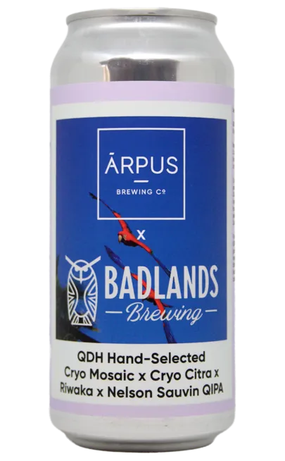 Ārpus X Badlands Brewing QDH Hand-Selected Cryo Mosaic X Cryo Citra X Riwaka X Nelson Sauvin QIPA